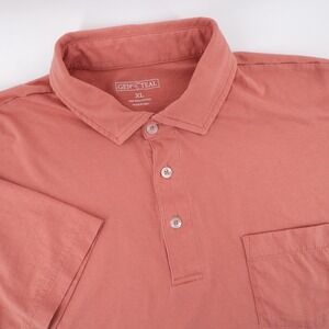 GenTeal Pima Cotton Pocket Polo Shirt‎ Coral Short Sleeve Mens XL